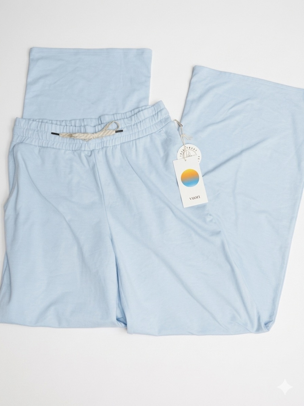 NWT Vuori Halo Essential Wideleg Pants in Sky Blue Heather, size XS - Picture 3 of 5